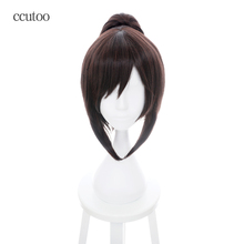 ccutoo 35cm Brown Attack on Titan Hans Hanji Zoe Synthetic Hair Cosplay Costume Wig Perucas Heat Resistance Fiber 2024 - buy cheap