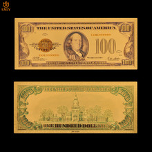 1928 цветные банкноты США 100 долларов деньги 24kin Позолоченные поддельные валютные бумажная банкнота коллекции 2024 - купить недорого