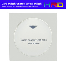 Chave de cartão de convidado do hotel 125khz, interruptor de cartão para tomar o poder 30a, branco, gola de prata, economia de energia, 180 ~ 250v, 15s, atraso