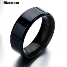 Maxmoon 8mm 316L Stainless Steel Shiny Polished Ring Comfort Fit Men Women Wedding Engagement Band Sizes 5 to 13 Ring wholesale 2024 - buy cheap