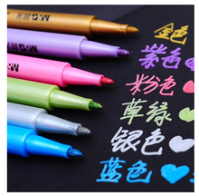 Qsapic caneta marcador de cor de metal, à base de água, caneta de pintura dourada e prata, marcador de secagem rápida 2024 - compre barato
