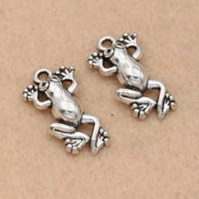 10pcs Antique Silver Plated Frog Charms Pendants For Jewelry Making Diy Craft Handmade 16x19mm 2024 - buy cheap