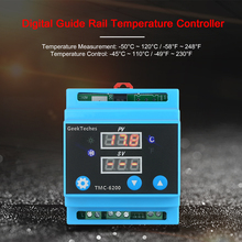 Controlador de temperatura Digital AC 100-240 V, carril de guía, termostato de una vía, instrumentos de temperatura con alarma Func 2024 - compra barato