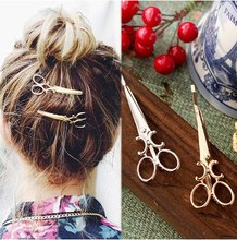Punk Smooth Scissors Hairpins Metal Alloy Hair Clips for Girls Fashion Hair Accessories for Women Golden Barrettes Bobby Pins 2024 - buy cheap