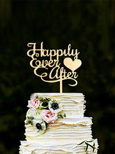 Wood Cake topper Happily Ever After Wedding cake toppers for wedding Cake Decorations 2024 - buy cheap