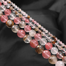 Cuentas de cristal redondas para fabricación de joyas, abalorios de cuarzo redondos de sandía Multicolor de 4, 6, 8, 10 y 12mm para fabricación de joyas DIY facetadas, collar de pulsera de 15 "A698 2024 - compra barato