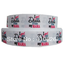Q&N ribbon 7/8inch 22mm 74010 print Grosgrain Ribbon Webbing 50yards/roll for Hair Tie Free Shipping 2024 - buy cheap
