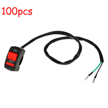 Youwinme 100 pçs universal 7/8 "interruptor do flash da motocicleta duplo atv bicicleta moto guiador led luz em chamas interruptores botão 2024 - compre barato