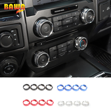 BAWA A/C Knob Control Panel Heater Dials Switch Button Ring Cover For Ford F150 XTL 2016 UP Decoration Covers Stickers 2024 - buy cheap