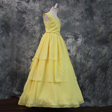 Top Quality Belle Princess Yellow  Cosplay Costume Dress For Adults Women Girl Halloween Party Custom Made 2024 - buy cheap