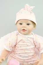 Muñeca de silicona de imitación para recién nacido, muñeco de vinilo, iluminación educativa, juguetes para bebés, regalos de regalo o cumpleaños 2024 - compra barato