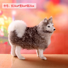 middle simulaiton gray Samoyed dog toy polyethylene&fur samoyed model gift about 24x8x20cm 1629 2024 - buy cheap