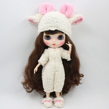 Кукла ледяная DBS Blyth одежда плюшевая овечка костюм с шляпой и обувью, только одежда без куклы 2024 - купить недорого