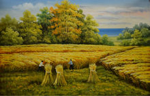 Hand Painted  Abstract Landscape Oil Painting on Canvas Beautiful Harvest Scene Painting Wall Picture Painting  for Living Room 2024 - buy cheap