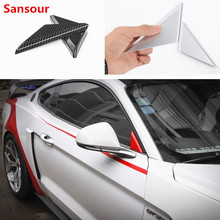 Sansour-parachoques de fibra de carbono ABS para Ford Mustang, embellecedor de ángulo de triángulo exterior, 1 par, 2015-2017 2024 - compra barato