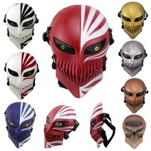 Ichigo-máscara blanqueador de muerte Kurosaki, accesorios de máscara para carnaval, mascarada de Halloween, disfraz de Calavera, juego de guerra, máscaras tácticas CS 2024 - compra barato