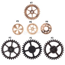 Деревянная Шестерня настенное крепление орнамент промышленный Античный Современный домашний барный декор для паба наклейка 2024 - купить недорого