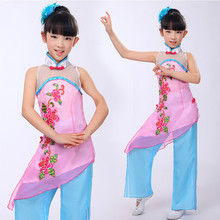 Traje clássico para crianças, fantasia nova moda para dança nacionais, tambor de dança, yangko, roupa de dança folclórica chinesa 2024 - compre barato