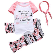 Детская одежда из 2 предметов для маленьких девочек повседневные розовые топы, футболка + штаны комплекты одежды с короткими рукавами для девочек возрастом От 1 до 6 лет 2024 - купить недорого