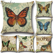 XINAHER Beautiful Pillow Cover Butterflies Polyester Cushion Cover for Sofa Seating Living Room Home Decor Pillow Case 2024 - buy cheap