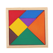 7 Piece Wooden Tangram Brain Development Colorful Square IQ Game Jigsaw Puzzle Educational Toys Suit For Kids Children CL5665 2024 - buy cheap