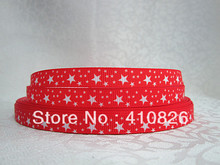 Q&N ribbon wholesale/OEM 3/8inch 9mm Star printed grosgrain ribbon 50yds/roll Free Shipping71027 2024 - buy cheap