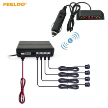 FEELDO Auto 4-Sensor Wireless Parking Sensor Reversing Backup Radar With LED Dispaly Monitor Kit #HQ3283 2024 - buy cheap