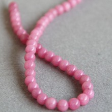 (Min Order1) Woman 8mm Fashion Pink Chalcedony Beads Round DIY Beads Stone Loose Beads 15inch Jewelry Making Design Wholesale 2024 - buy cheap