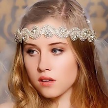 De Lujo hecho a mano banda de boda para el pelo de novia de cristal, diadema de novia de diamantes de imitación joyería de pelo de dama de honor boda 2024 - compra barato