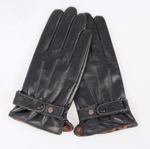 Autumn and winter men's Genuine leather sheepskin leather gloves male thermal motorcycle gloves winter thicken warm  gloves 2024 - buy cheap