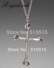 Regalrock Gothic Femur Bone Cross Necklace Boho Hippie Bohemian Celestial Witchy Metaphysical Pendant Fashion Hot Charm Punk 2024 - buy cheap