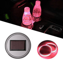 Car Cup Holder Expander Adapter Securely Hold Water Bottles Car-styling Decorative Lamp Solar Energy for Car Home Party Pink 2024 - buy cheap