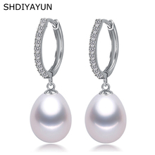 SHDIYAYUN Pearl Earrings Genuine Natural Freshwater Pearl 925 Sterling Silver Drop Earrings Pearl Jewelry For Wemon Classical 2024 - buy cheap