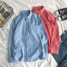 MRMT-camisetas de otoño para hombre, camisa masculina de Color puro, de algodón de punta, informal, 2021 2024 - compra barato