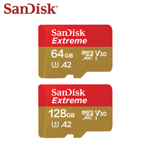 Cartão de memória extrema de sandisk 64 gb de alta velocidade micro sd u3 a2 v30 UHS-1 cartão flash tf cartão de memória microsd 128 gb 2024 - compre barato