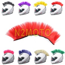 12" Off Road BMX Helmet Mohawk Casco Hair Adhesive Stick On Mohawks Capacete Decoration Attached Feathers 2024 - buy cheap