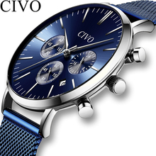 Civic relógio masculino cronógrafo, à prova d'água de quartzo, novo esporte empresarial, moda 2021 2024 - compre barato