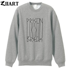 PRISON BREAK Handwriting Letters couple clothes boys man male cotton autumn winter fleece Sweatshirt 2024 - buy cheap