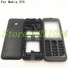 Good quality New Full Housing Cover Case For Nokia 215 N215 215 Housing Battery Cove Case with English Keypad+Logo 2024 - buy cheap