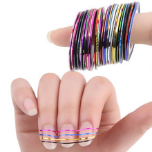 20/30Pcs Multicolor Nail Rolls Striping Tape Line DIY Nail Art Tips Decoration Sticker Nails Care Nail Gel Polish Art Decoration 2024 - buy cheap