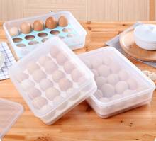 1PC Plastic Egg Kitchen egg Storage Box 20 Grid Eggs Holder Stackable Freezer Storage Organizers Egg Storage Container LF 059 2024 - buy cheap