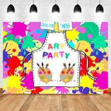 NeoBack Paint Party Backdrop Graffiti Art Wall Photo Background Children Kids Birthday Party Mess Paint Photography Backdrops 2024 - buy cheap