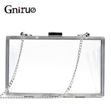 Fashion Acrylic Transparent Bag Lady Clutches Chain Women Shoulder Messenger Bags Hard Wedding Party Evening Bag Handbags Silver 2024 - buy cheap