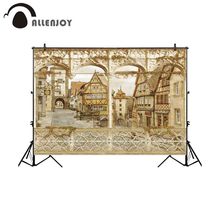 Allenjoy photography background old balcony street building backdrop photobooth photo prop photocall decoration professional 2024 - buy cheap