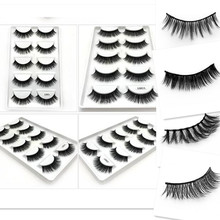 5 Pairs/Box 3d Mink lashes 100% Thick real mink false eyelashes natural for Beauty Makeup Extension fake Eyelashes false lashes 2024 - buy cheap