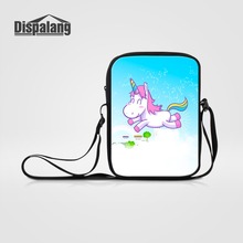 Cute Unicorn Print Mini Messenger Bag For Girls Animal Pattern Crossbody Bag For Kindergarten Shoulder Bag Women Small Schoolbag 2024 - buy cheap