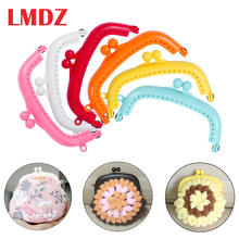 LMDZ 1Pcs 8.5CM Candy Color Resin Plastic Purse Frame with Hole Coins Kiss Clasps Handbag Handle Lock Clutch Clasp for Purse 2024 - buy cheap