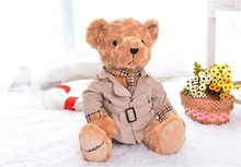 big cute Teddy bear toy plush khaki Dust coat bear toy doll birthday gift about 40cm 2024 - buy cheap