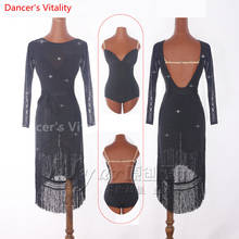 tassel diamond Latin Dance Dress Women Professional Latin Skirt Samba Dance Latin Salsa Dresses For Latin Dance Dress Women 2024 - buy cheap
