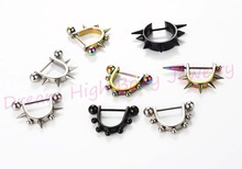 316L Stainless Steel Circle Nipple Ring Shield Bar Body Jewelry Piercing Barbell Mixed Styles Cone Ball Steel Black Rainbow Punk 2024 - buy cheap